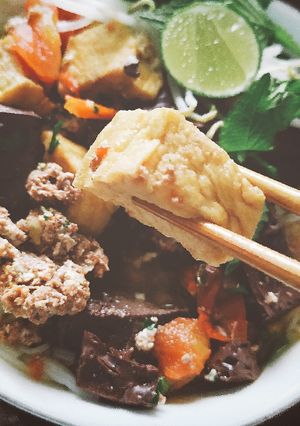 Hình của món Bún riêu cua.