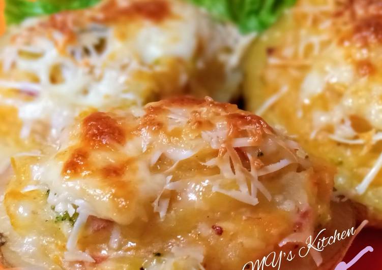 Cara Gampang Membuat Baked Potato Cheese with Broccoli n Carrot, Menggugah Selera