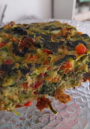 Una foto de Fainá de Verduras (zapallitos y zanahorias=