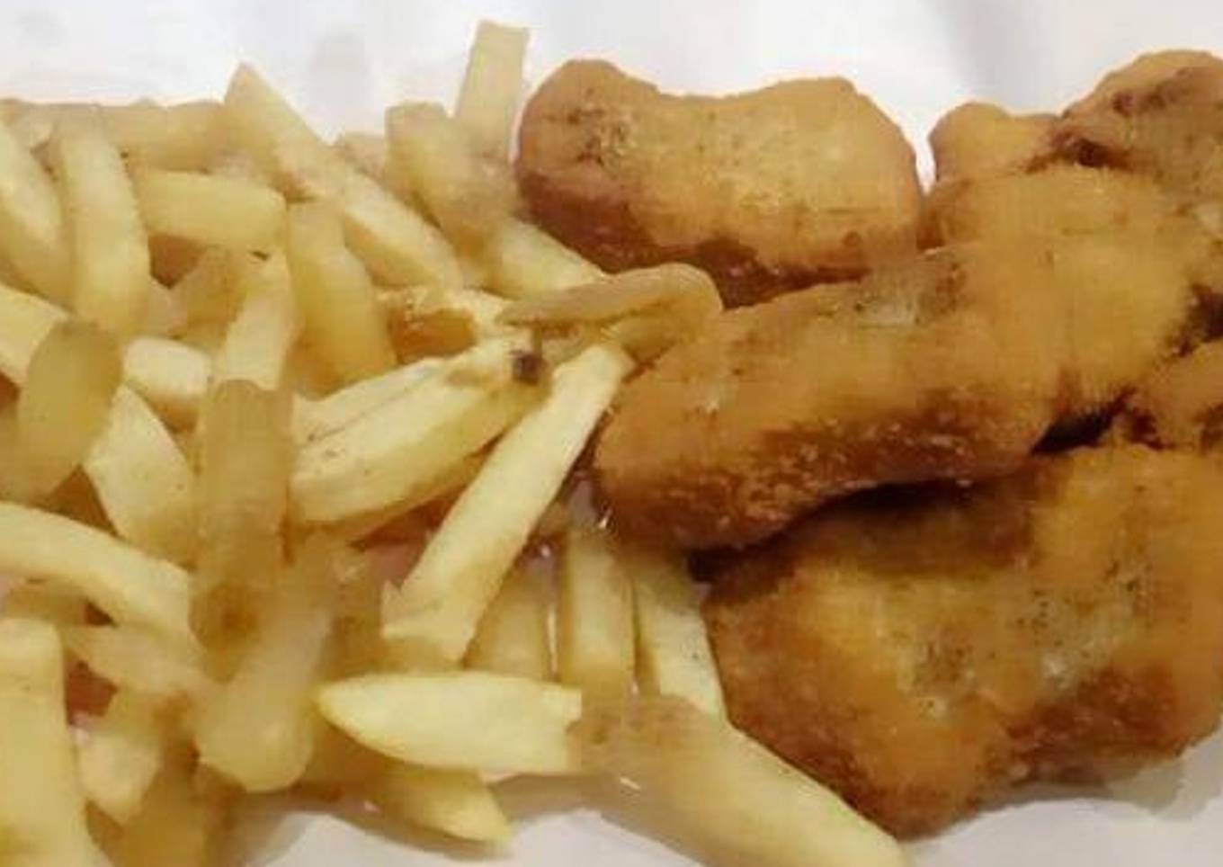 Chicken nuggets with french fries