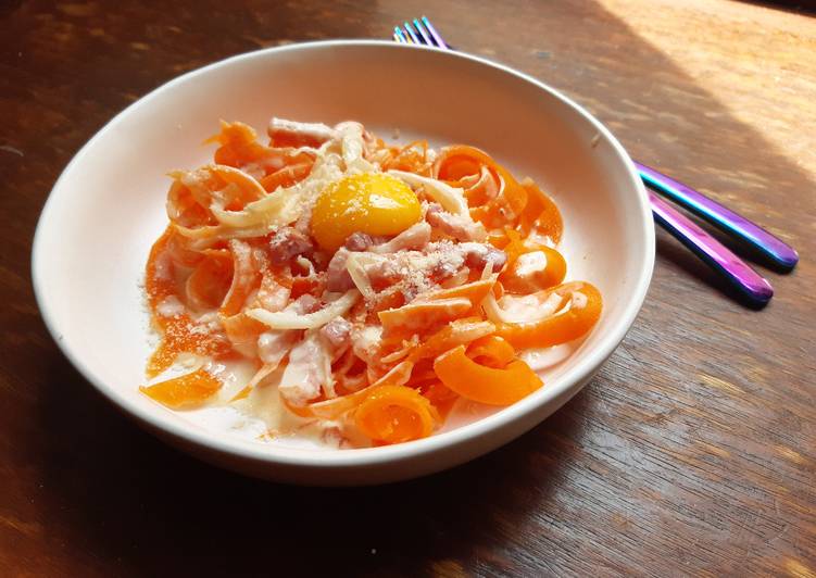 How to Make Tasty Tagliatelles de carottes à la carbonara