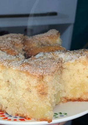 Una foto de Torta de manzana vegana