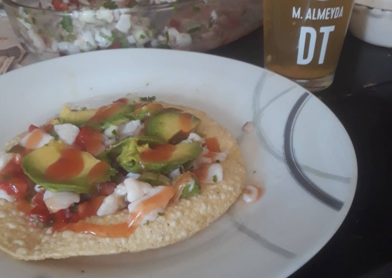 Ceviche de pescado lenguado