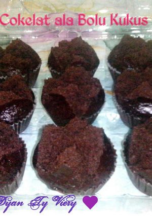 Foto resep Muffin Cokelat ala Bolu Kukus Merekah (Versi 1)