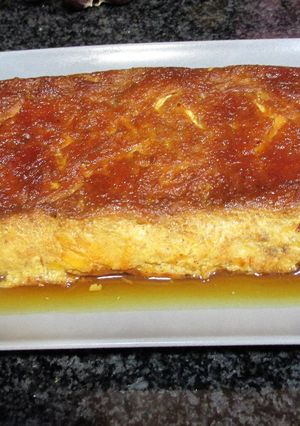 Foto principal de Budín de pan de molde de molde con calabaza al baño María