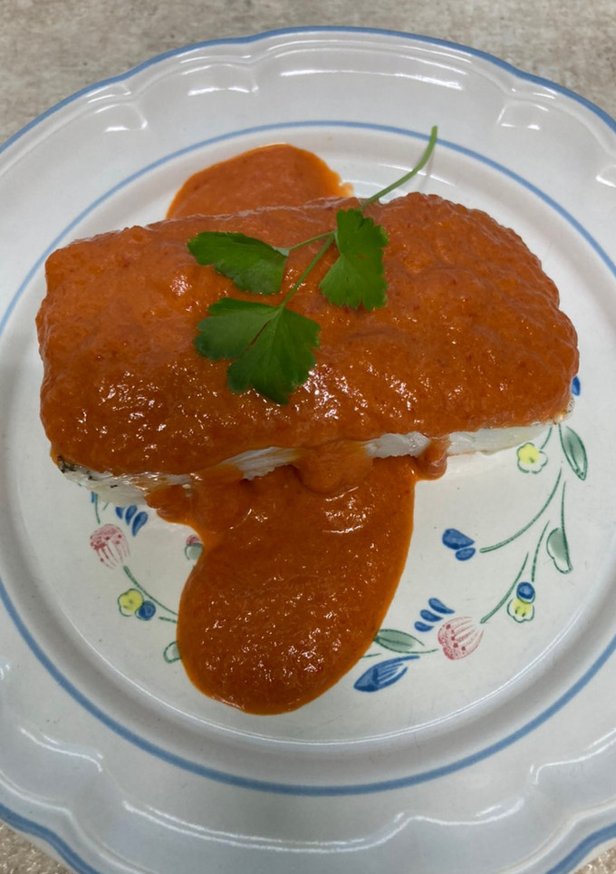 Una foto de Bacalao a la vizcaína