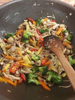 Foto resep Tumis Ayam Jamur Warna Warni no MSG
