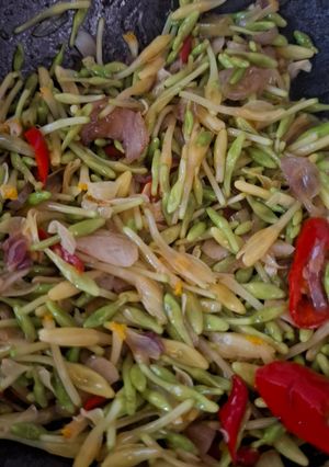 Foto resep ANTI PAHIT Tumis bunga pepaya (tumis kembang kates gantung)