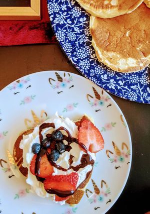 A picture of Fluffy pancakes.