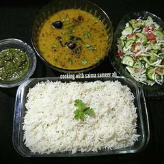Moong masoor dal n bhagaray chawal #cookpadapp A picture of Moong masoor dal n bhagaray chawal #cookpadapp.