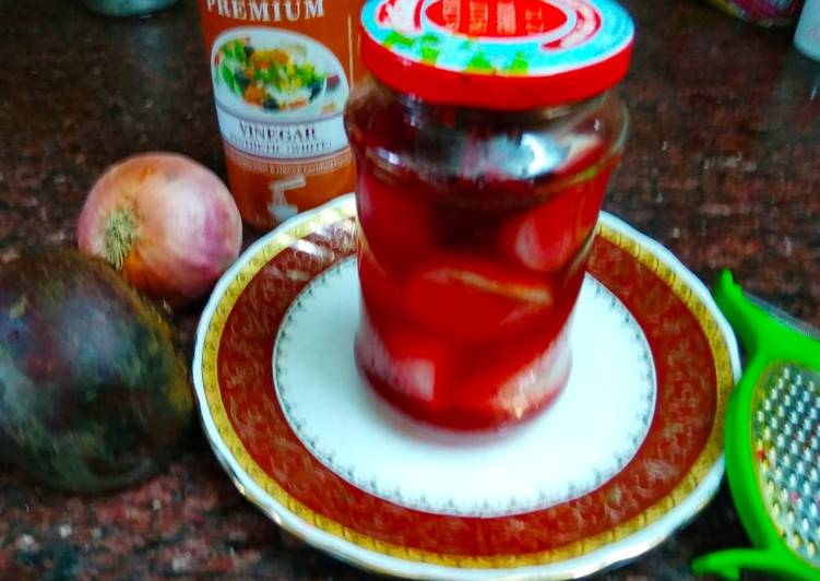 How to Prepare Speedy Beetroot Onion pickle Instant