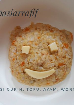 Foto resep Mpasi nasi gurih tofu ayam wortel