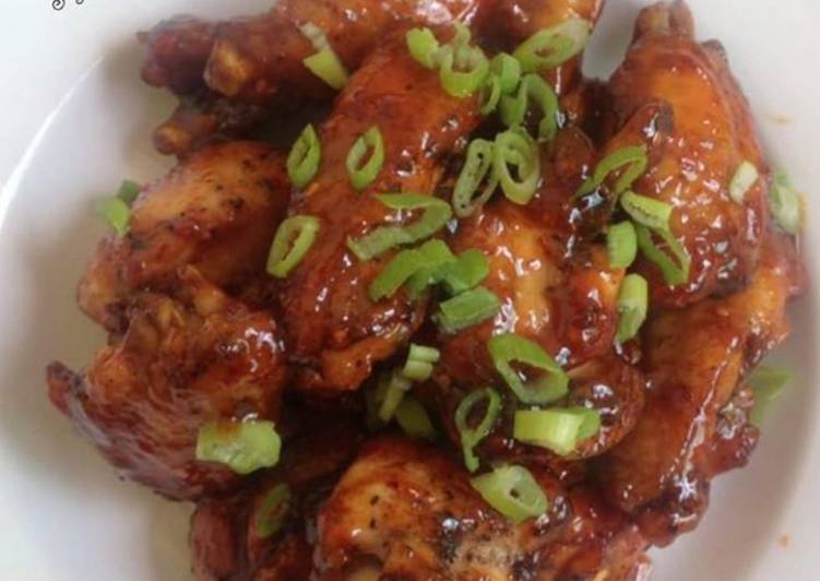Cara Gampang Menyiapkan Ayam madu pedas simple / Spicy chicken wings yang Enak