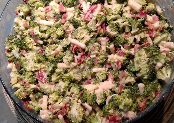 Easiest Way to Prepare Appetizing Broccoli Salad Cold-2 foil pan amount.