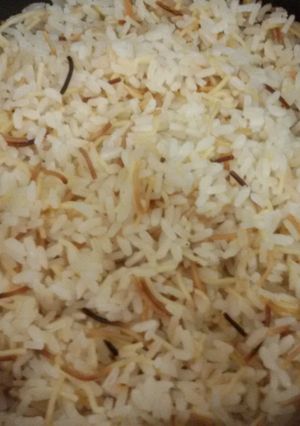 A picture of White rice (Egyptian style).