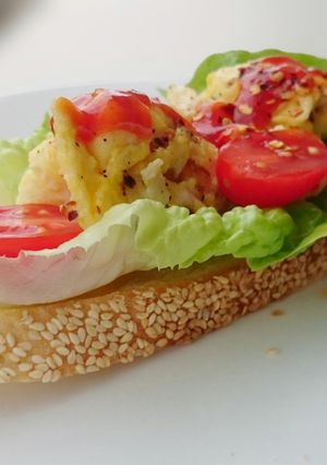 A picture of Parmesan Scrambled Egg Baquette.