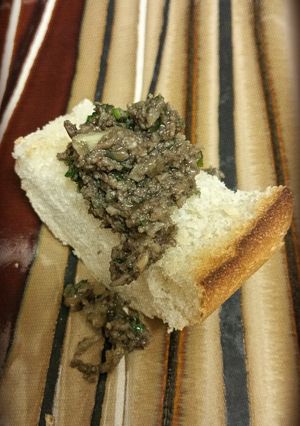 A picture of Microwave Duxelles.