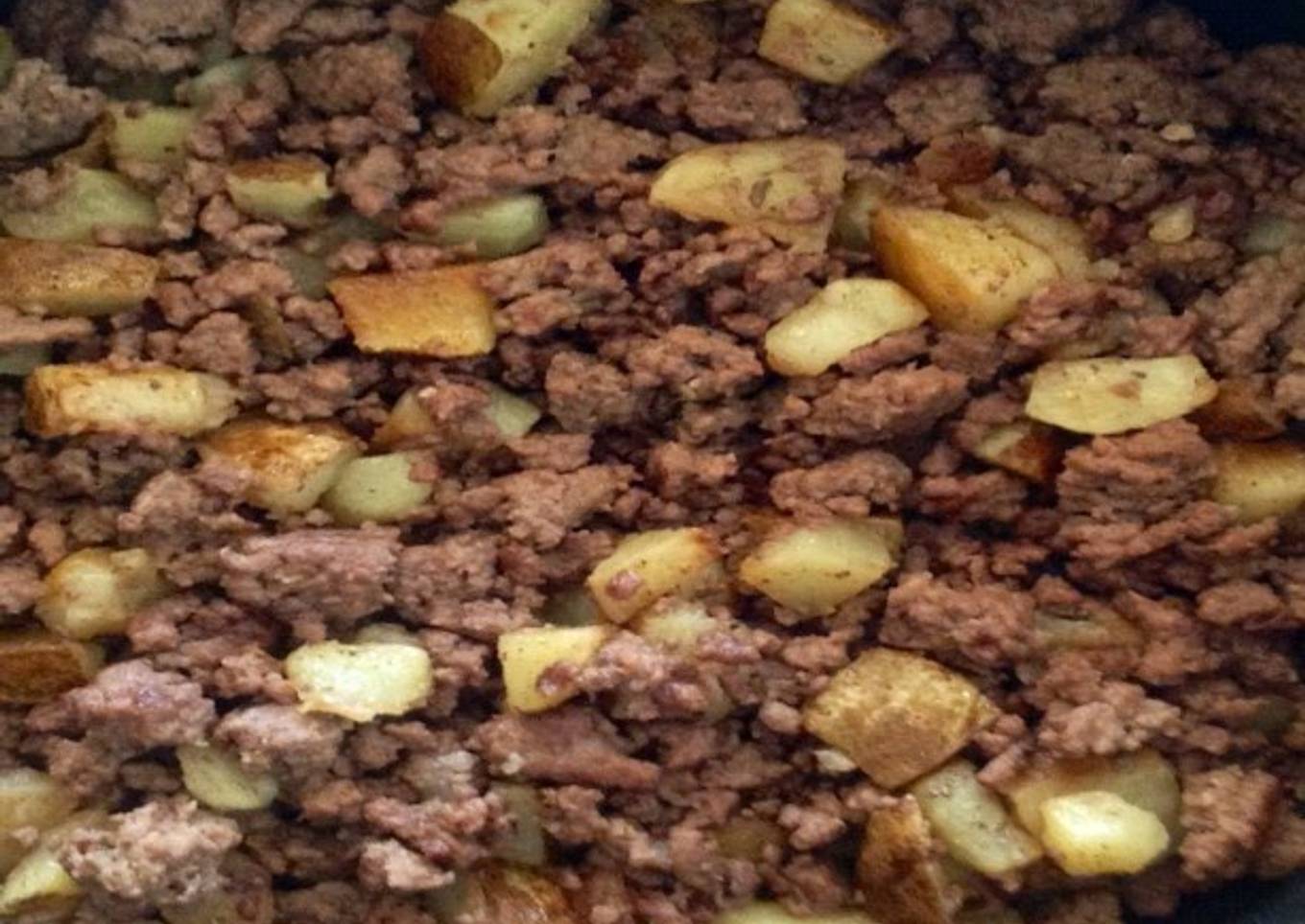 Ground beef and potatoes