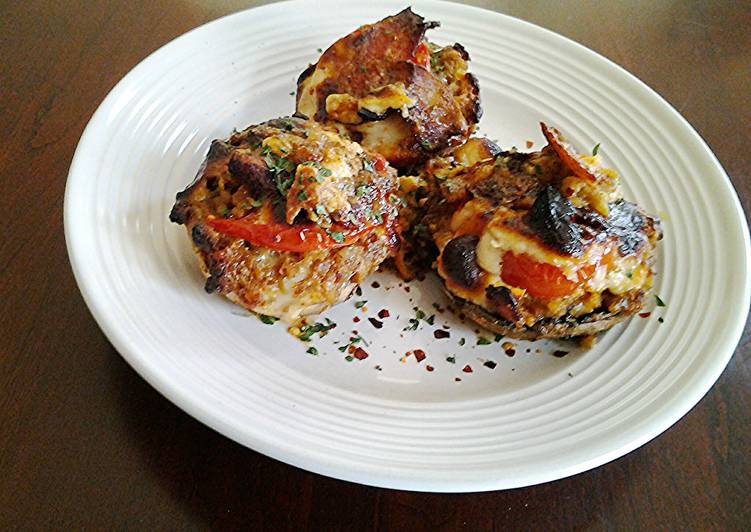 Learn How To Meat Stuffing Filled Stuffed Mushrooms