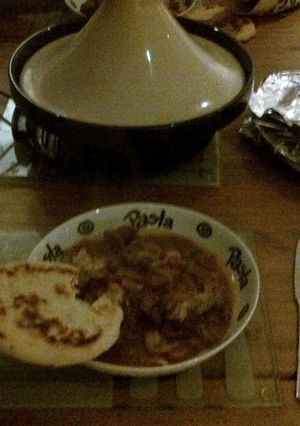 A picture of Moroccan Beef Tagine with Caramelized Onions..