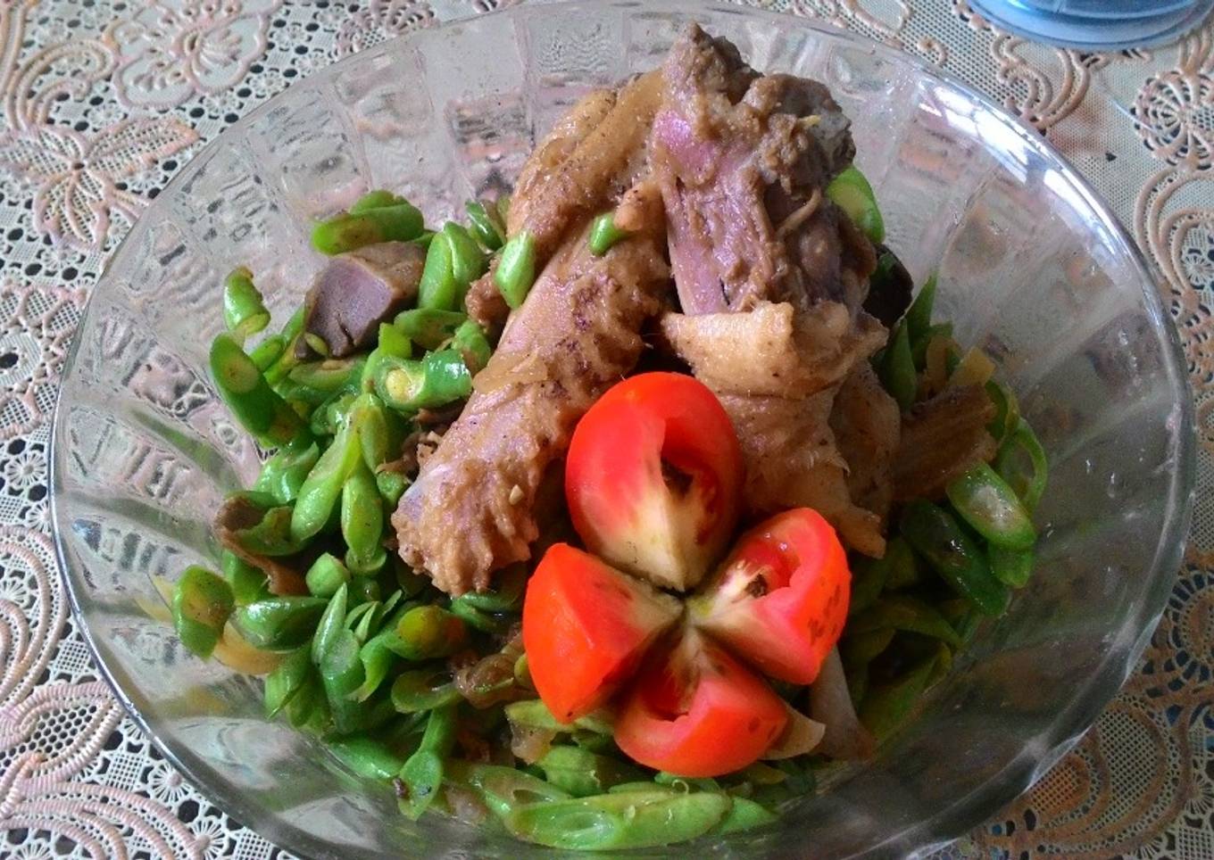 Tumis buncis bebek pecking
