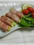 Bacon Wrapped Broccoli Stems