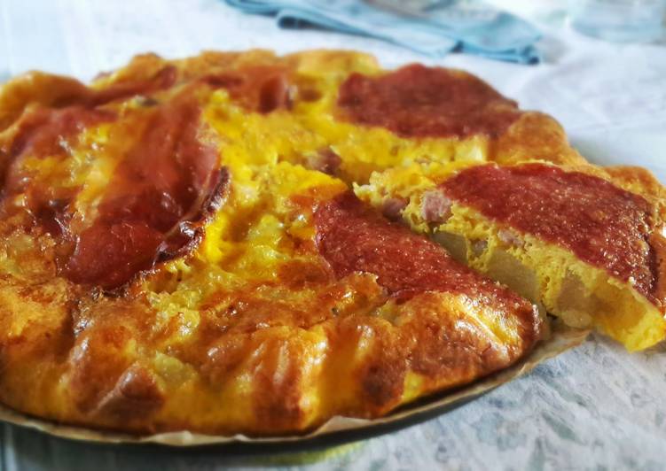 How To Get A Fabulous Make Oven omelette with potatoes,cheese,ham and salami! Flavorful