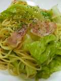 Easy Lettuce and Bacon Pasta with Yuzu Pepper