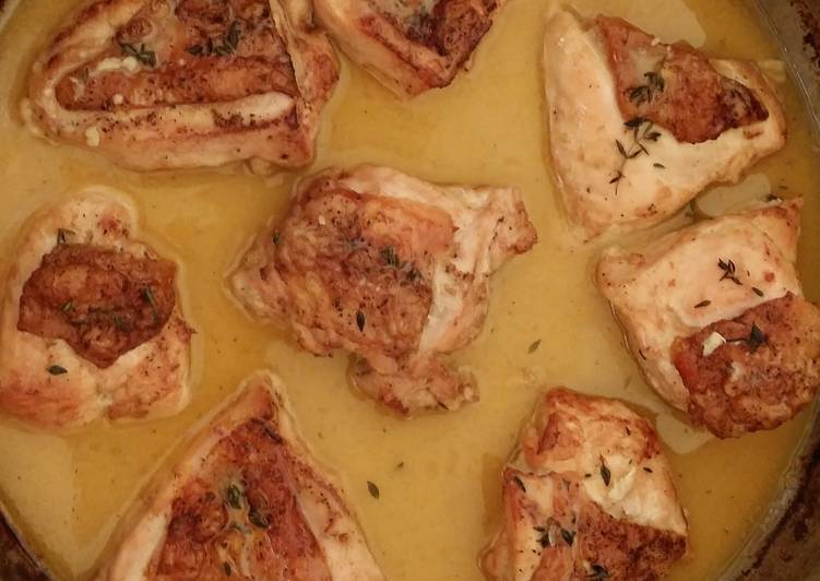 Lemon butter chicken.