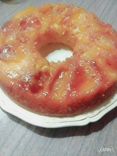 Una foto de Torta invertida de manzanas
