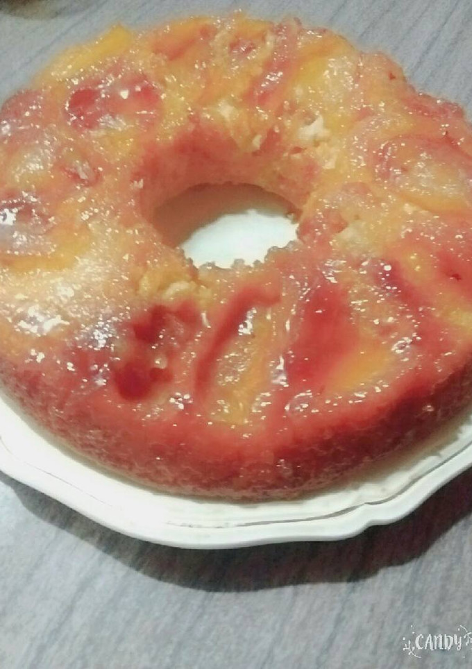 Una foto de Torta invertida de manzanas