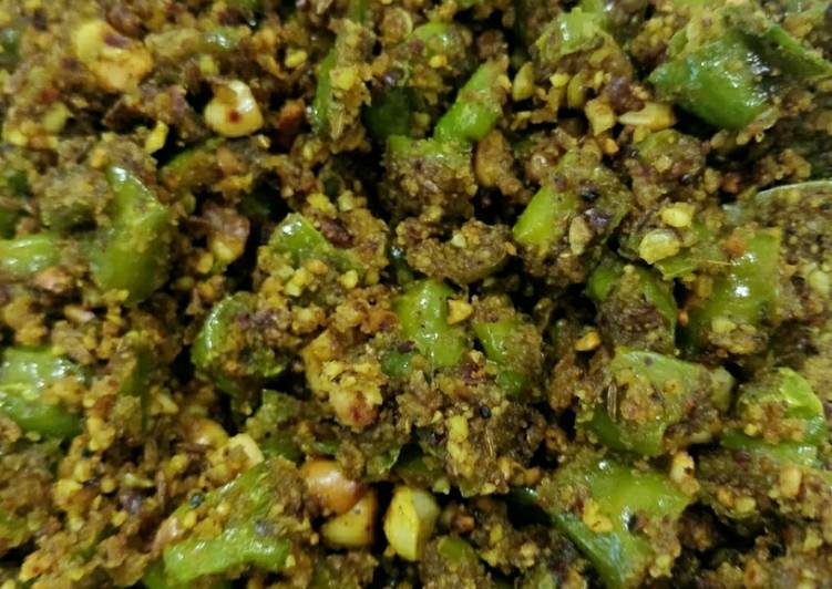 How to Prepare Homemade Green chillies sabji