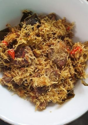 Foto resep Dendeng Ragi (serundeng daging sapi) pedas