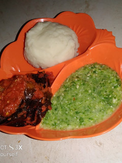 A picture of Okro soup with smoke fish sauce#abjmom #MyHubFav.