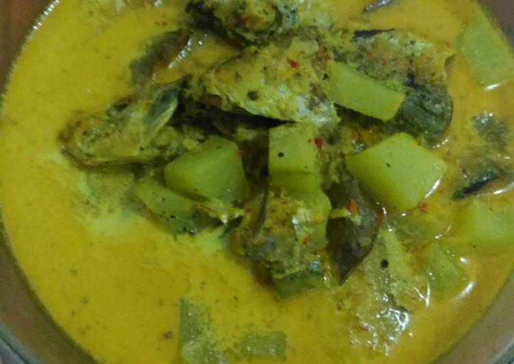 Cara buat Gulai ikan gembung plus labu siam yang enak Untuk Jualan