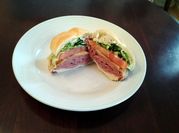A picture of dried beef sandwich