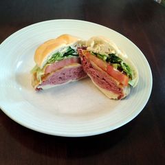 A picture of Hot Pastrami Sandwiches.
