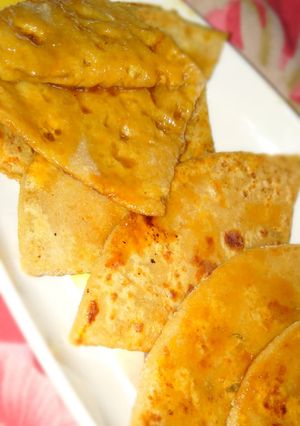 A picture of Jaggery Paratha.