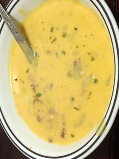 A picture of Cheesy Bacon Potato Soup.
