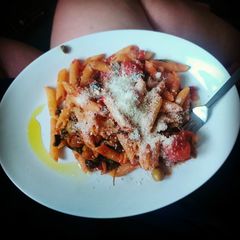 A picture of Pasta Puttanesca.