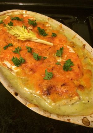 A picture of Celery And Celeriac Fish Pie.