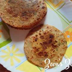A picture of Mini Barley Flour and Paneer Parathas.