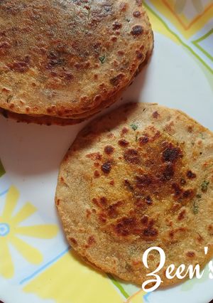 A picture of Mini Barley Flour and Paneer Parathas.