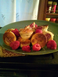 A picture of Mae's Raspberry Pecan Muffins.