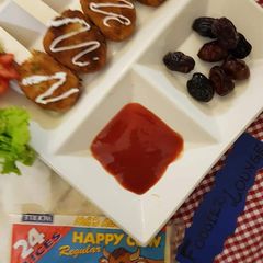 A picture of Chicken popsicles.