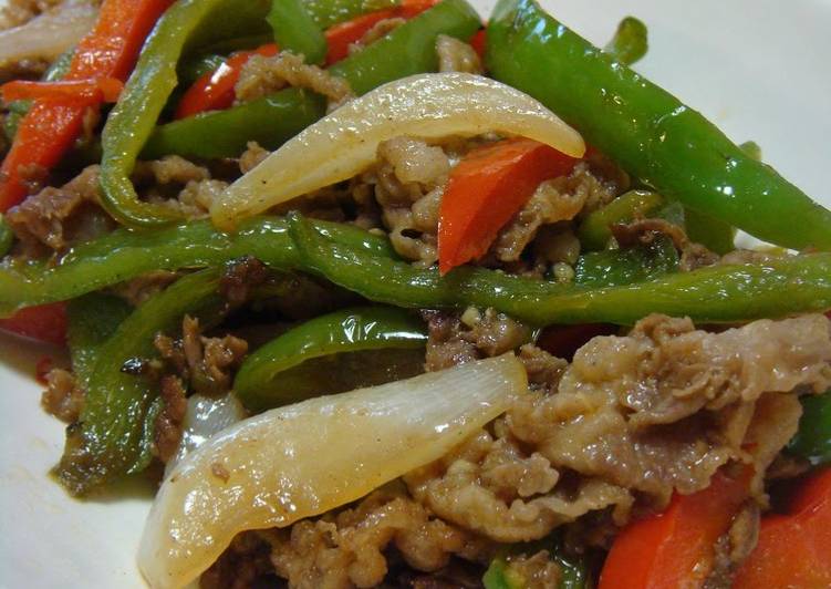 Easiest Way to Prepare Perfect Beef with Green Peppers