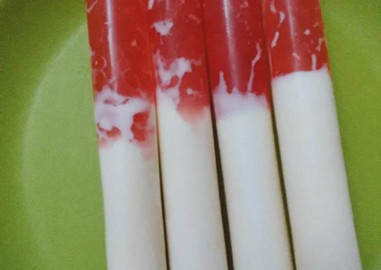 Anti Ribet, Bikin Ice Cream Jelly Merah Putih kekinian