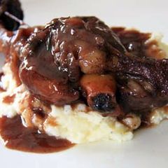 A picture of Sticky plum lamb shanks.