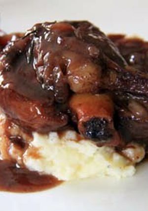A picture of Sticky plum lamb shanks.