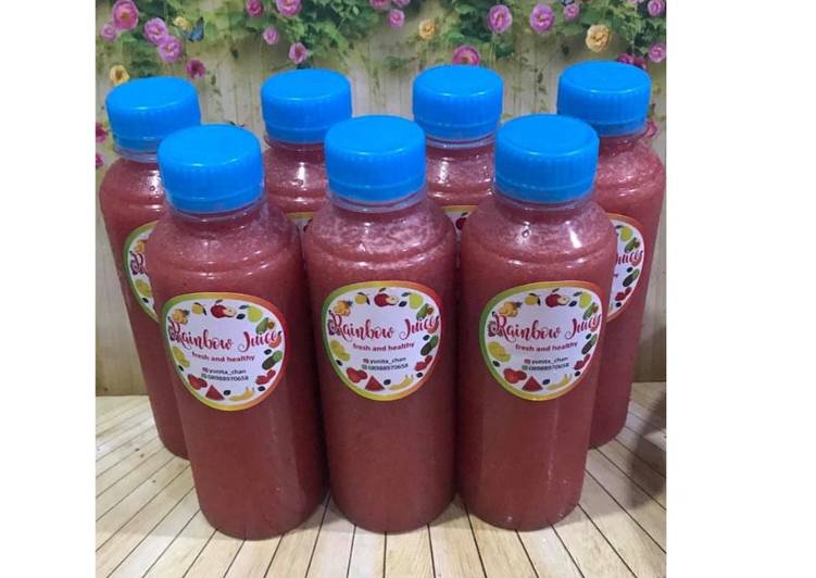 Langkah Mudah untuk Menyiapkan Diet Juice Strawberry Watermelon Kiwi Pear Lemon Orange yang Menggugah Selera